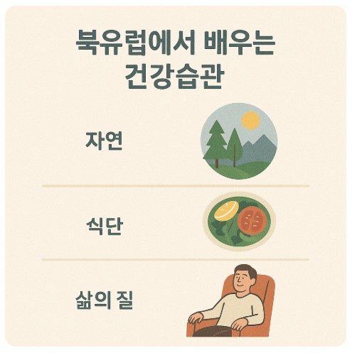 북유럽에서 배우는 건강 습관 이미지