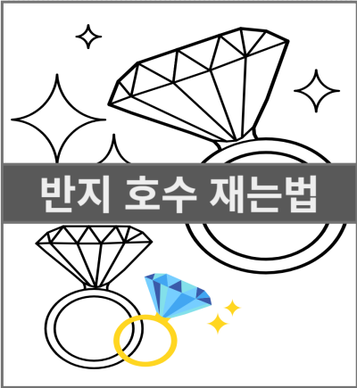 다이아몬드 반지 그림과 '반지 호수 재는법' 문구가 있는 이미지를 썸네일로 사용