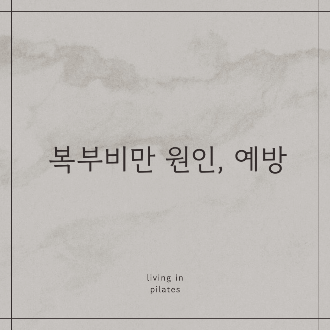 복부비만 원인, 예방