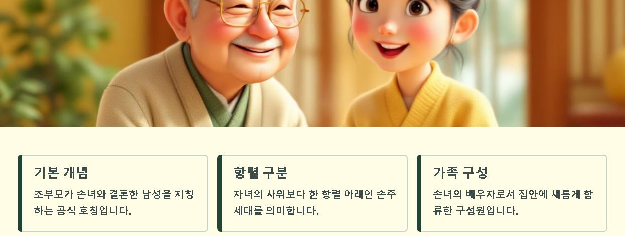 손부 뜻 손서 뜻
