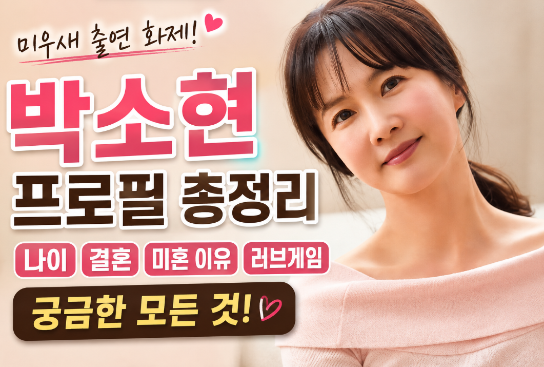 박소현 나이 프로필｜학력&middot;결혼 안 한 이유&middot;러브게임 근황&middot;미우새 화제