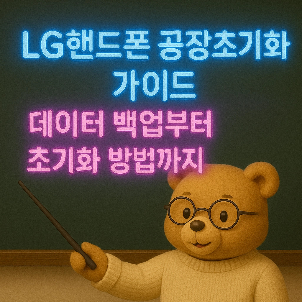 LG핸드폰 공장초기화 가이드, 데이터 백업부터 초기화 방법까지