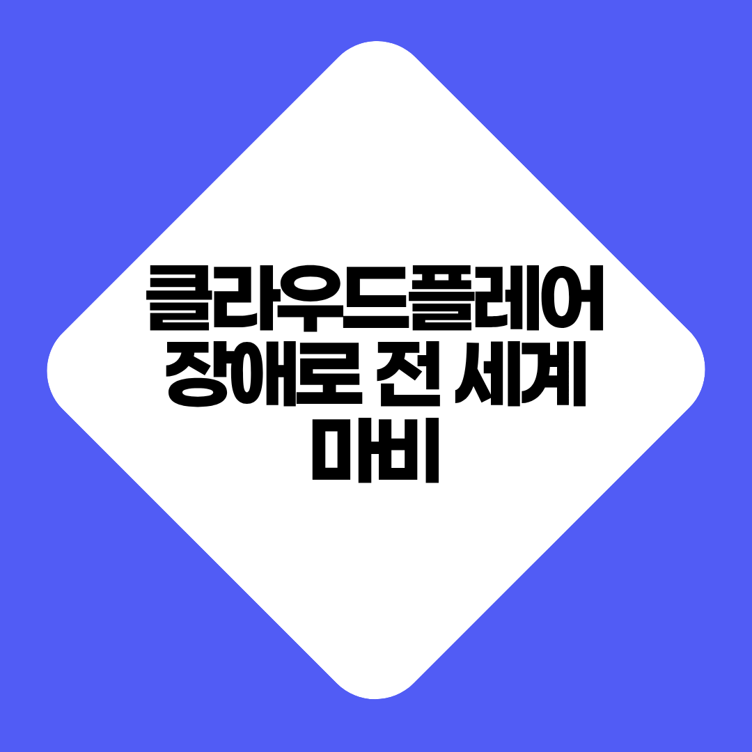 클라우드플레어 장애로 전 세계 마비