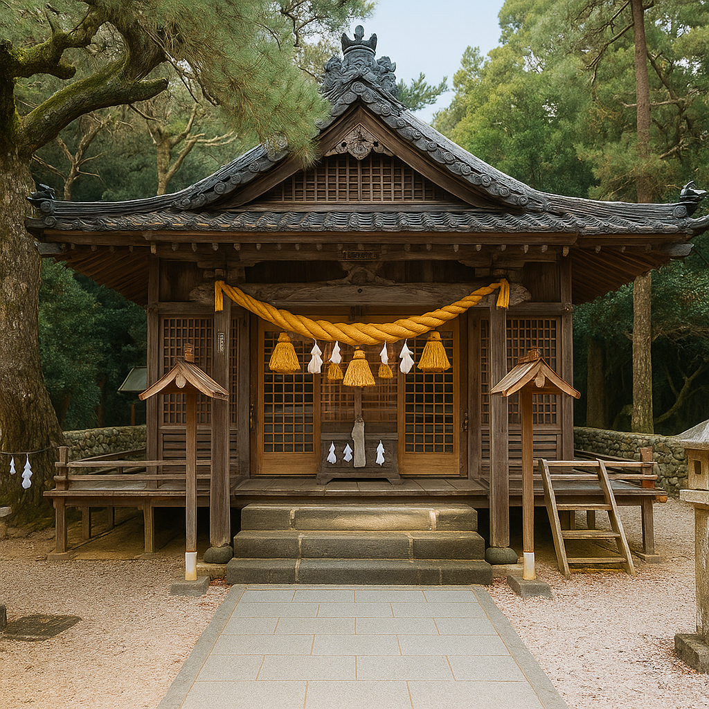 일본의 관광지 와타즈미 신사의 이미지