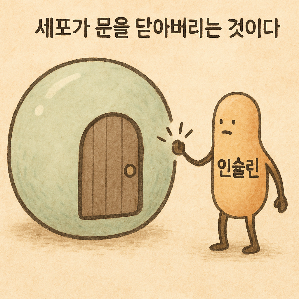 세포가 인슐린 신호를 거부할 때 시작되는 첫 구조 붕괴