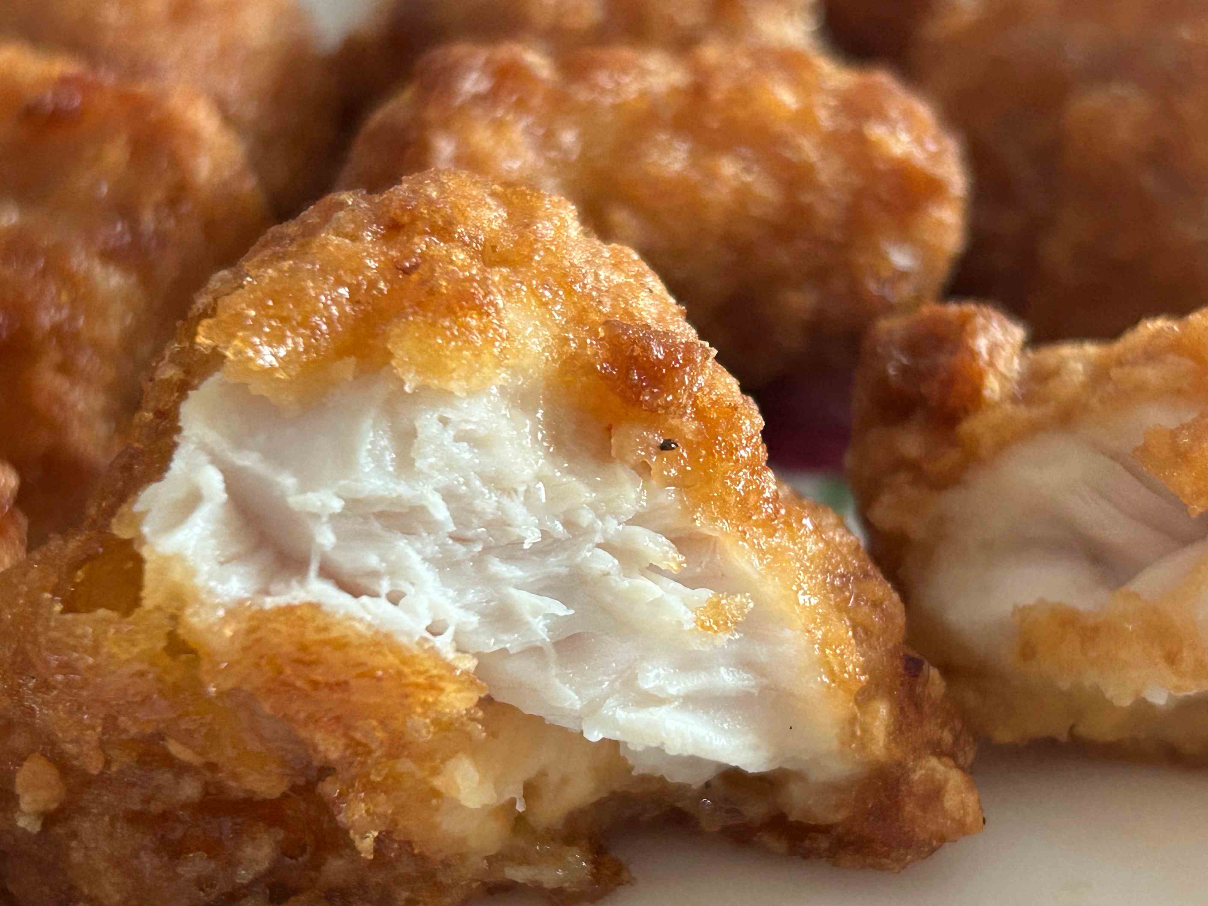 치킨 단면 확대