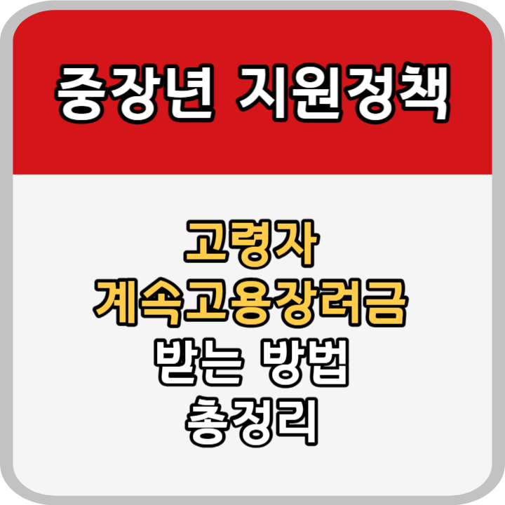 고령자 계속고용장려금 안내