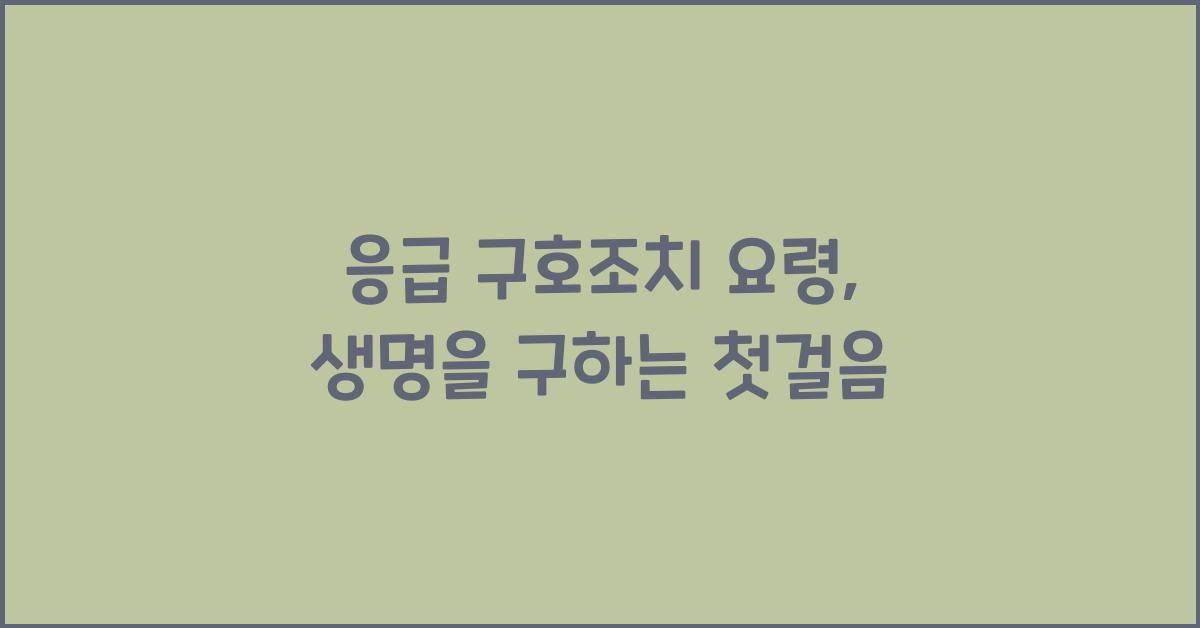 응급 구호조치