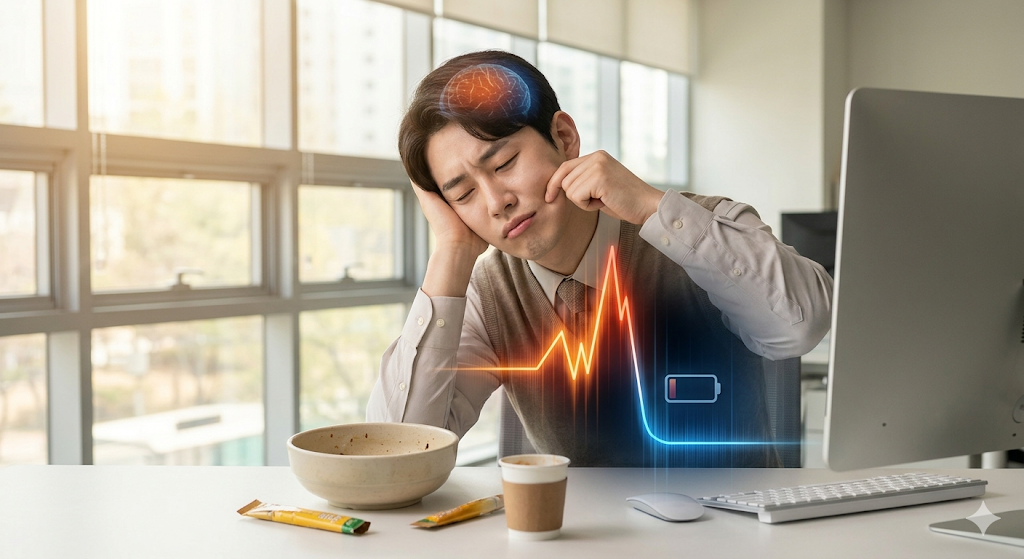 밥만 먹으면 기절할 듯 졸리다? 식곤증으로 위장한 혈당 스파이크의 무서운 진실