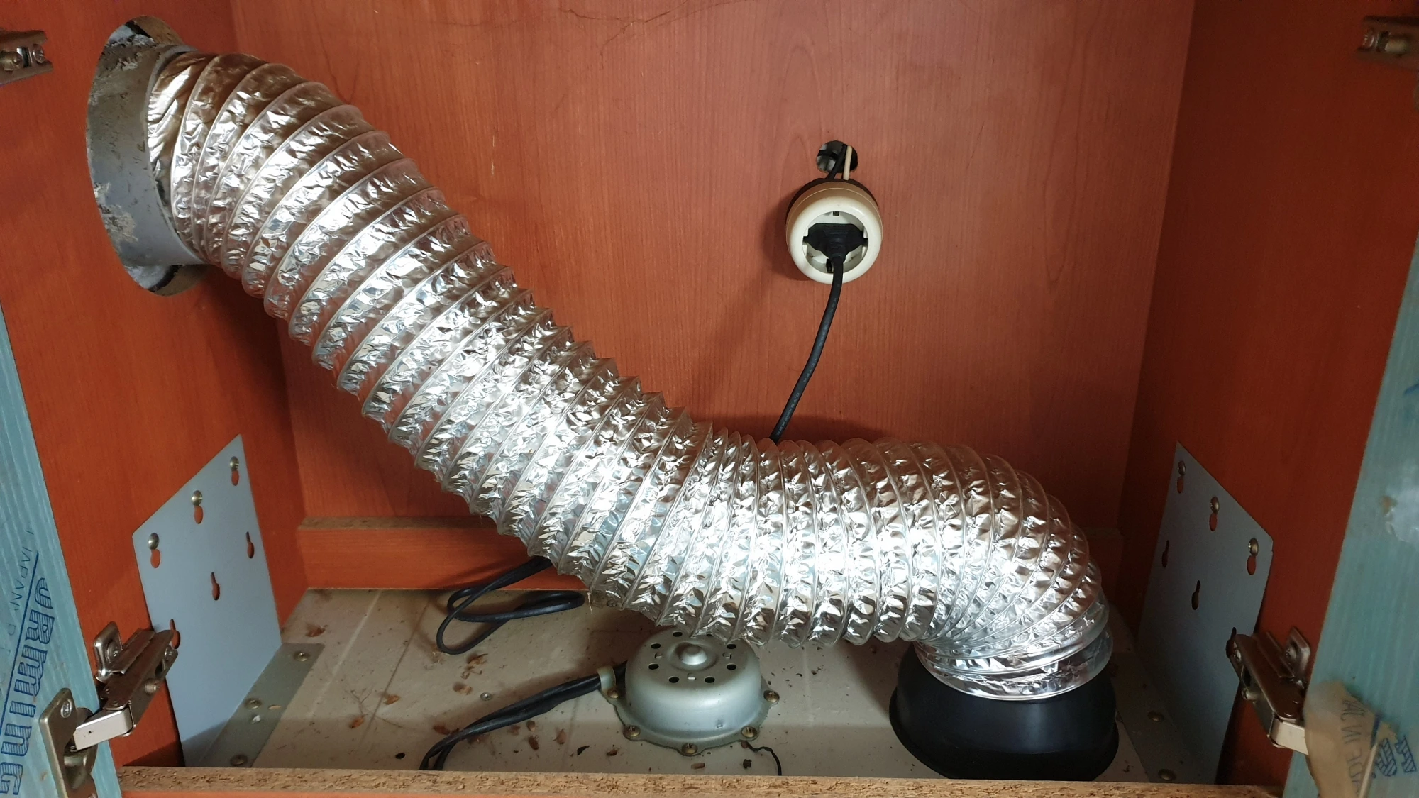 후드 환풍기 배관