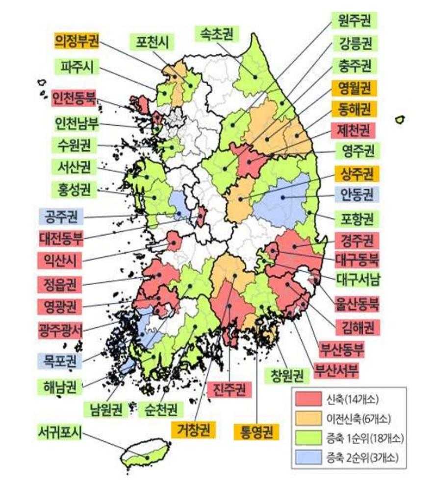 지역별 의료 인프라 및 신축 병원 분포