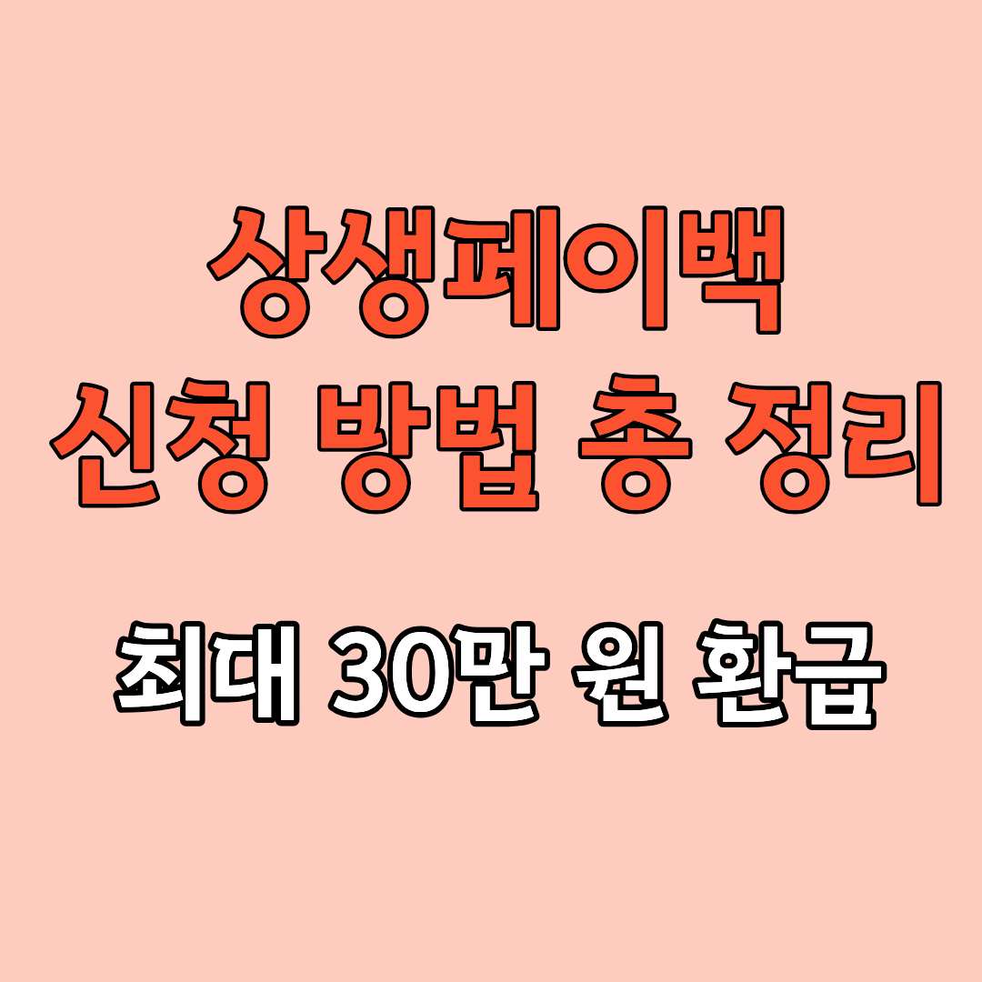 상생페이백 신청방법 30만 원