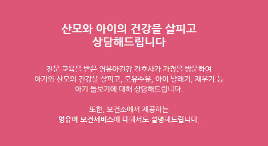 서울아기건강첫걸음 서비스 총정리! 산후 방문건강관리 혜택