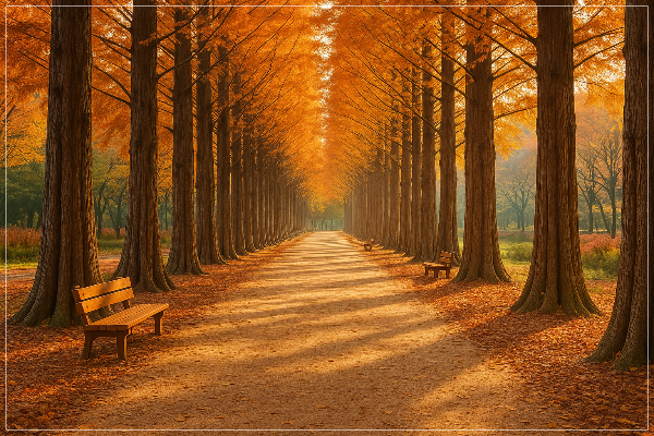 서울숲 메타세쿼이아 AI 가상이미지