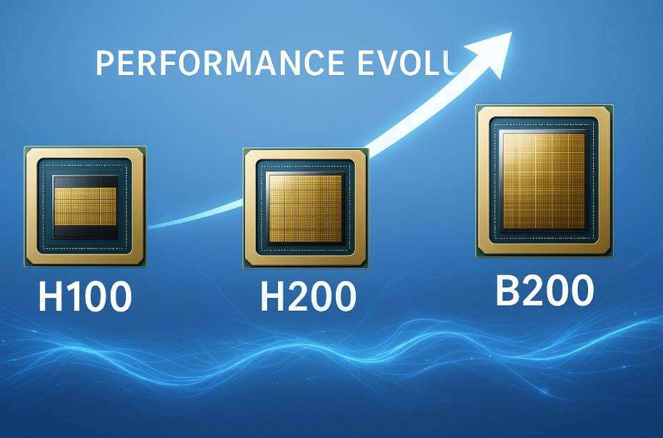 엔비디아 GPU 세대별 성능 향상을 나타낸 비교 이미지