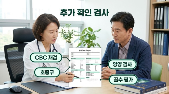 백혈구 수치 낮을 때 병원에서 확인하는 혈액검사와 추가 검사