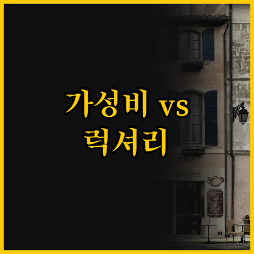 가성비 끝판왕 로브 다운타운 vs 럭..