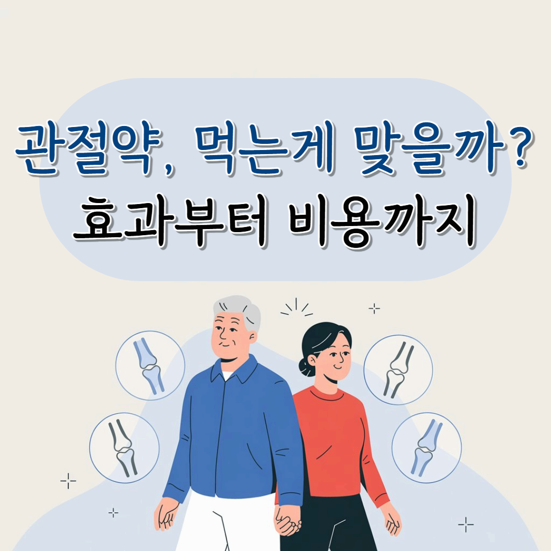 관절약, 정말 먹어야 할까요? 놓치기 쉬운 5가지 핵심 체크