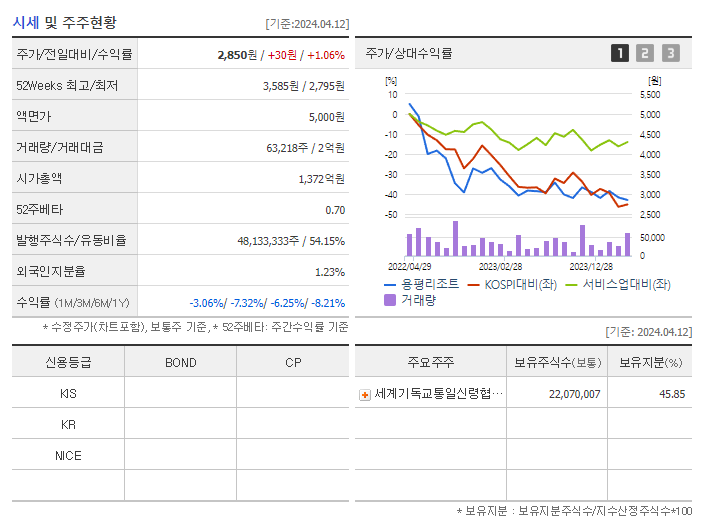 용평리조트_기업개요