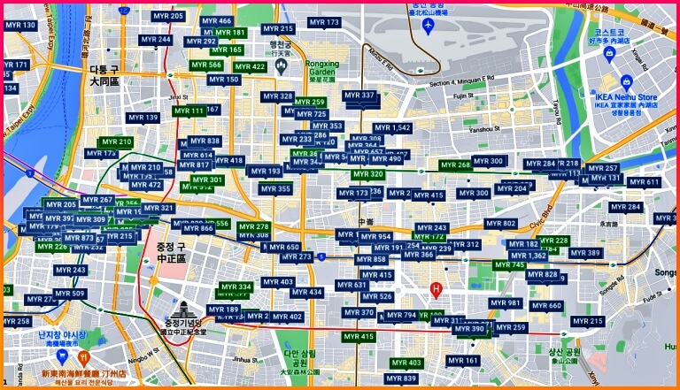 타이베이 숙박가격