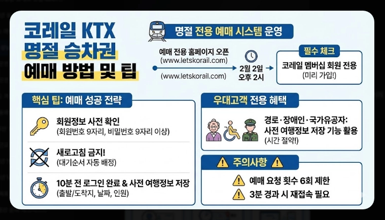 2026 설날 기차표 예매 일정