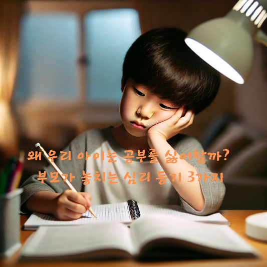 학습동기, 공부 싫어하는 아이, 아동 심리학, 공부 거부, 자기결정성이론, 동기부여, 부모 역할, 공부 스트레스, 공부하는 습관, 아동 교육 심리