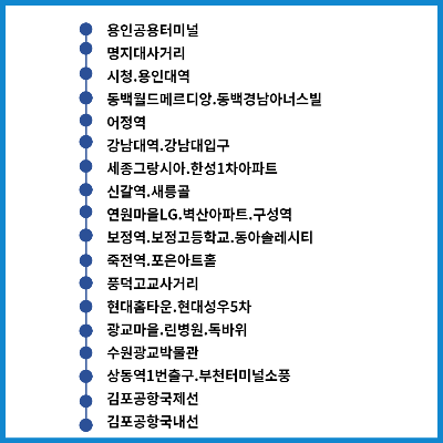 용인 김포공항 8165번 공항버스 노선