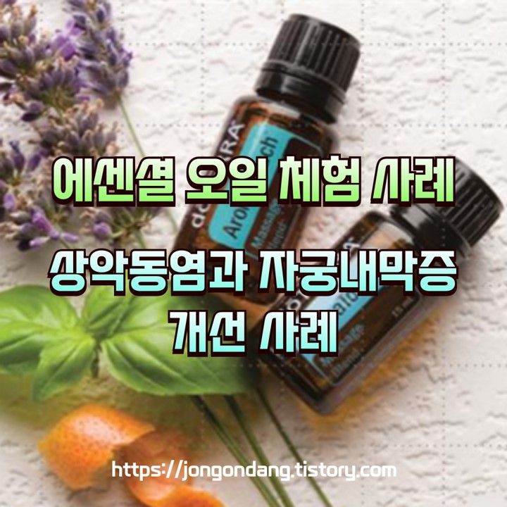 도테라 에센셜 오일 효능, 상악동염과 자궁내막증 개선 사례 이미지