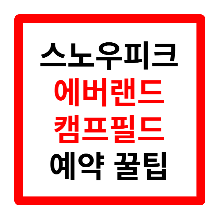스노우피크 에버랜드 캠프필드 예약 방법 이용 요금 및 자리 꿀팁