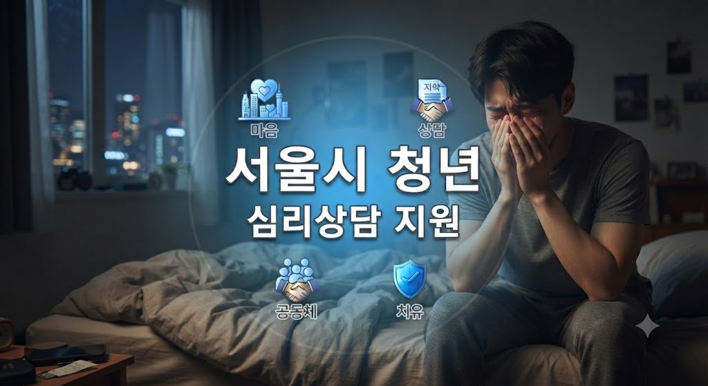 취업문제에 지쳐 청년이 침대에서 울고 있는 모습