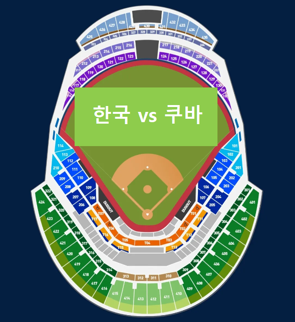 고척스카이돔 좌석배치도