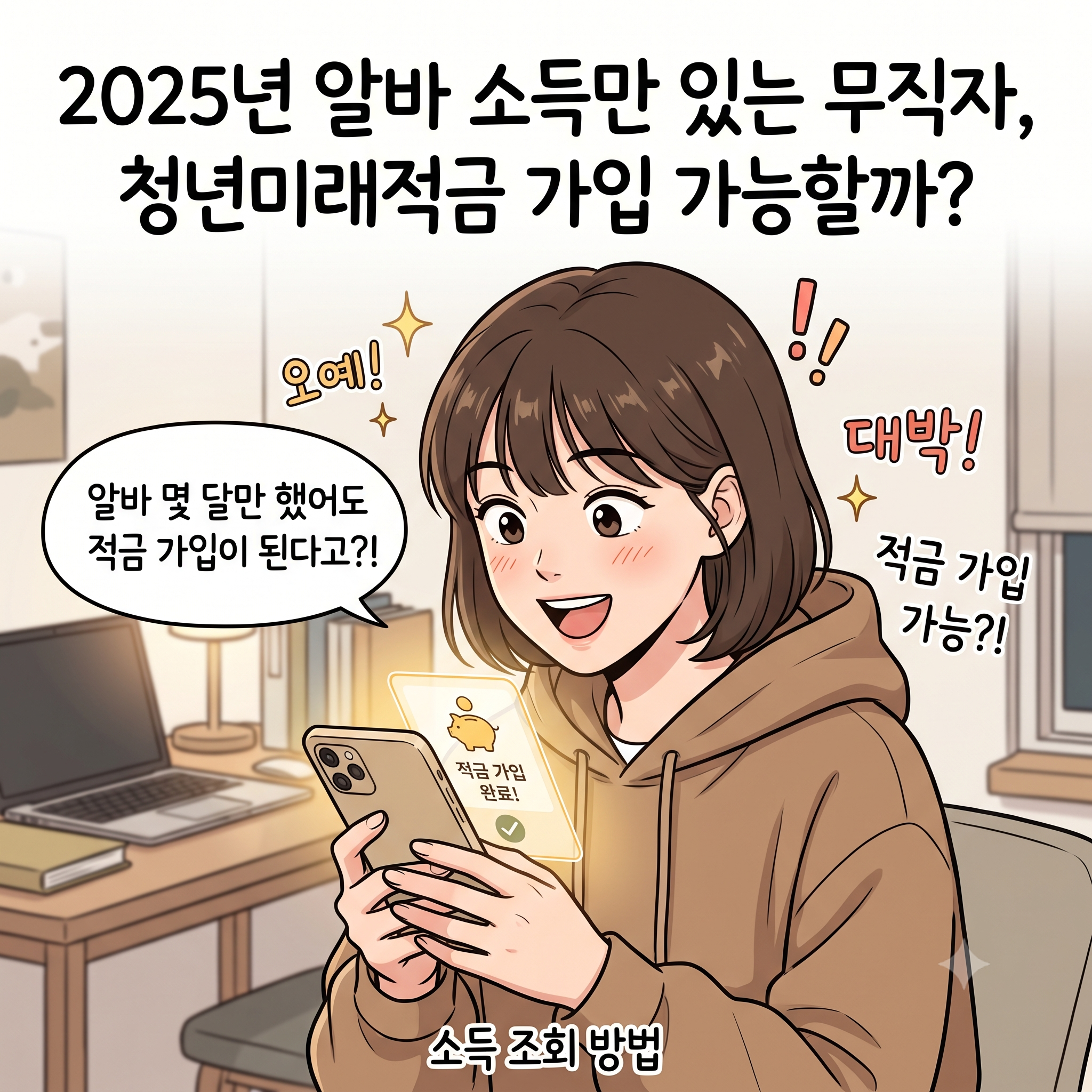 [2026 최신] 2025년 알바 소득만 있는 무직자, 청년미래적금 가입 가능할까? (소득 조회 방법 포함)