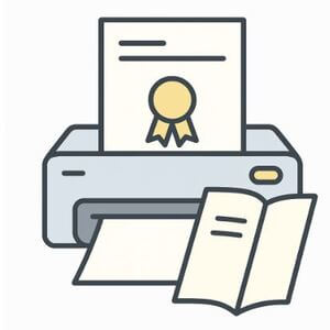 수료-이수증을-출력하는-장면