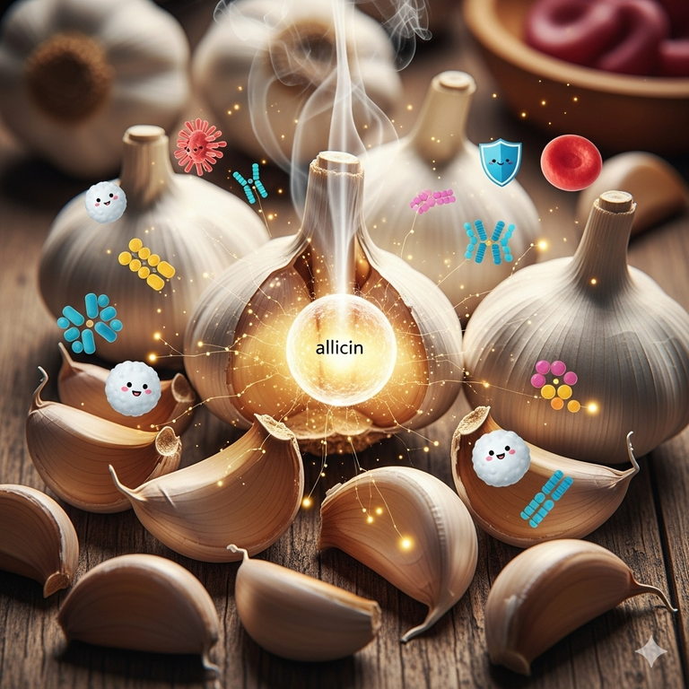 알리신이 풍부한 마늘은 면역력 강화에 탁월합니다.