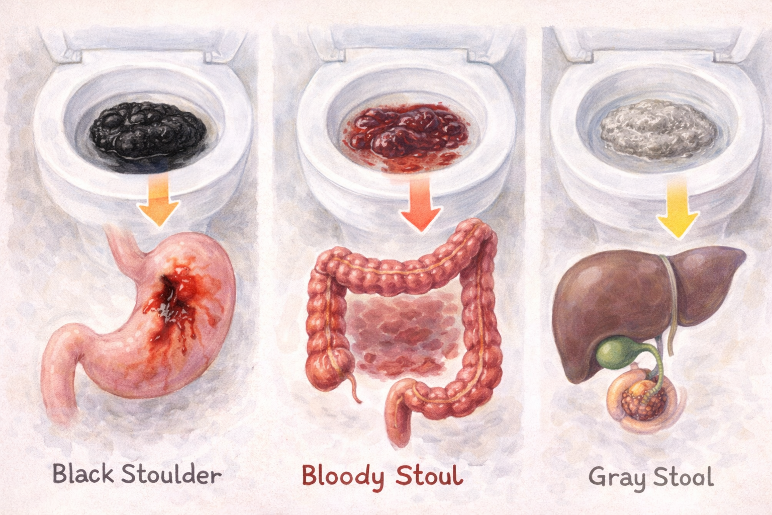검은변,혈번,회색변, 각각 어떤 질환과 연결될까? 관련 사진