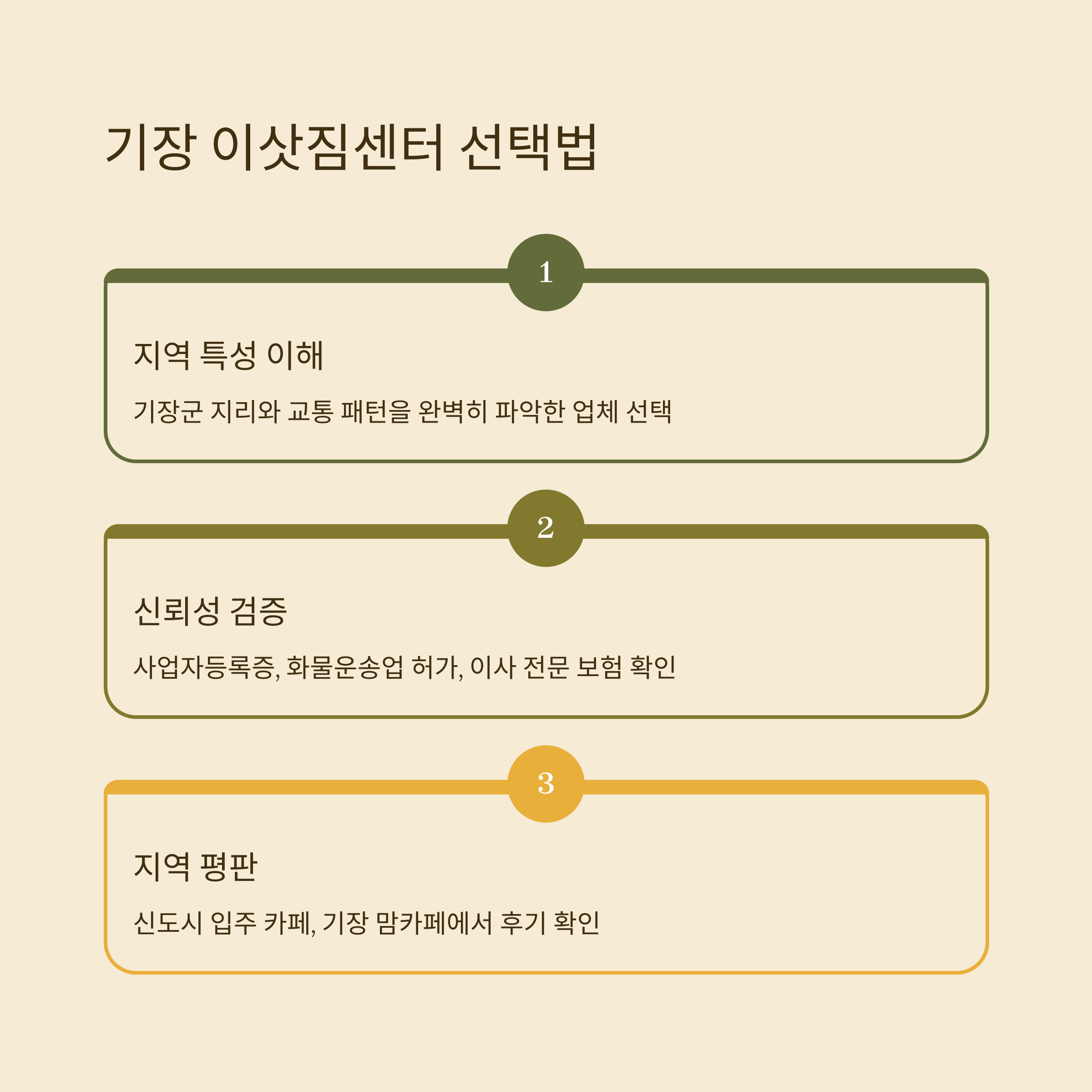 기장 이삿짐센터 선택기준