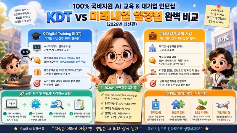 KDT vs 미래내일 일경험 완벽 비교