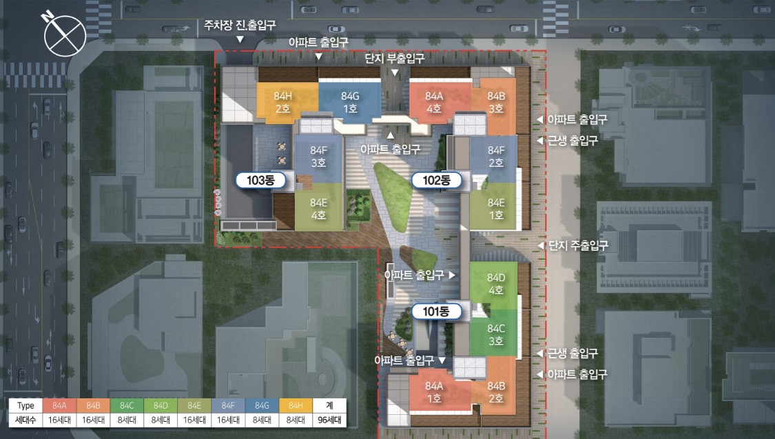 송도 센트럴파크 리버리치 단지배치도