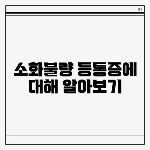소화불량 등통증에 대해 알아보기