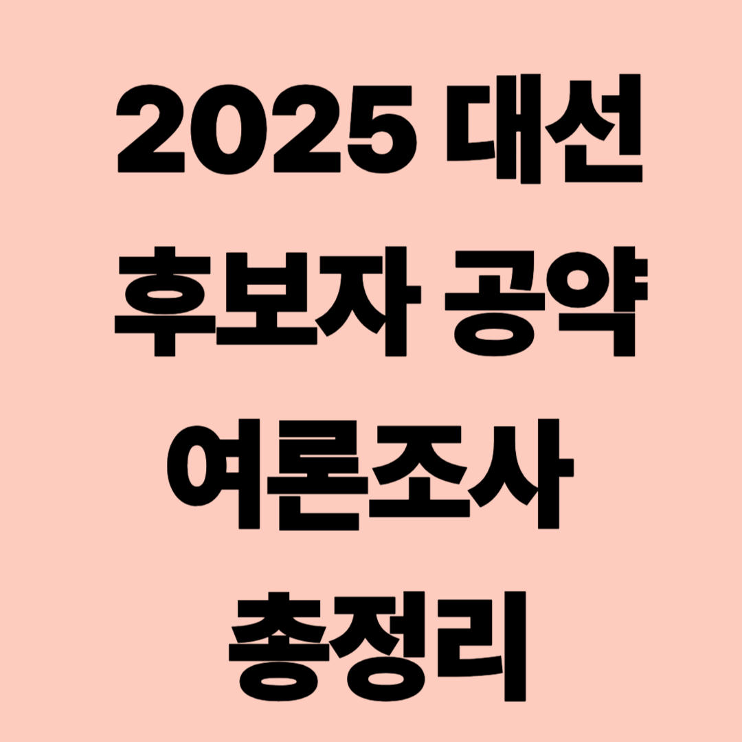 대선 정보 총정리: 후보자공약, 여론조사, 투표 방법까지