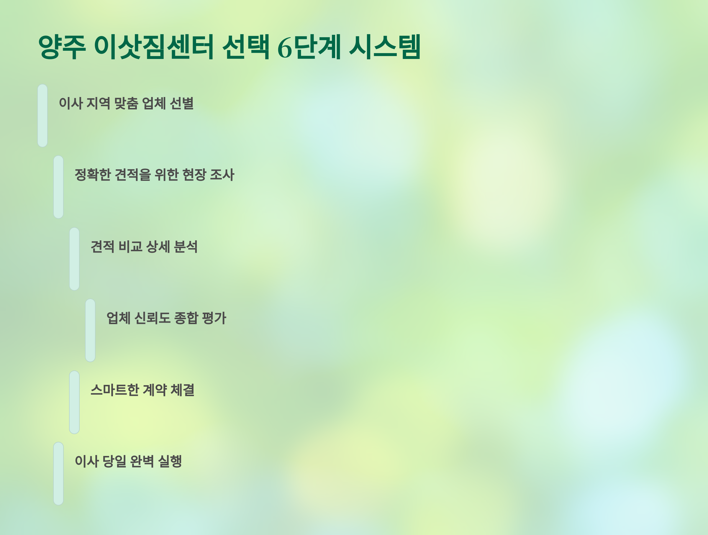 양주 이삿짐센터 선택방법