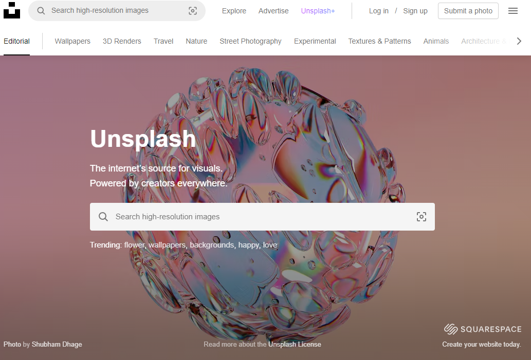 고화질 이미지를 다운로드 받을수 있는 언스플래쉬 - Unsplash