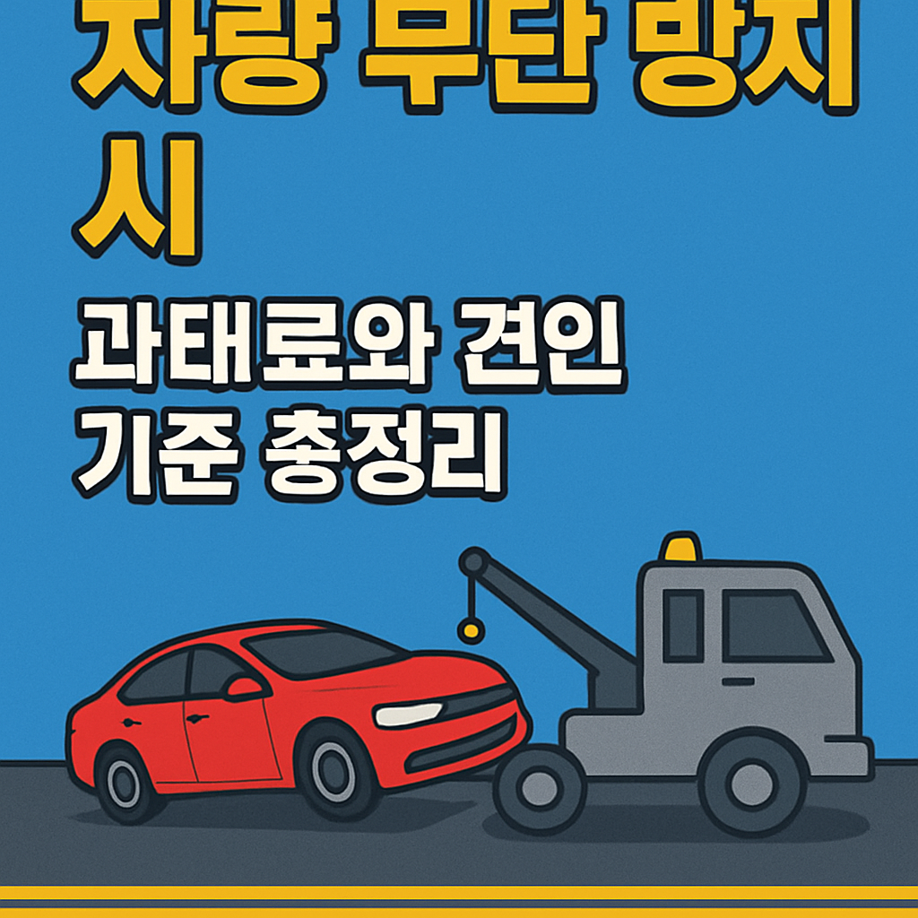 차량 무단 방치 시 과태료와 견인 기준 총정리
