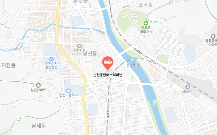 순천시외버스터미널 위치-지도
