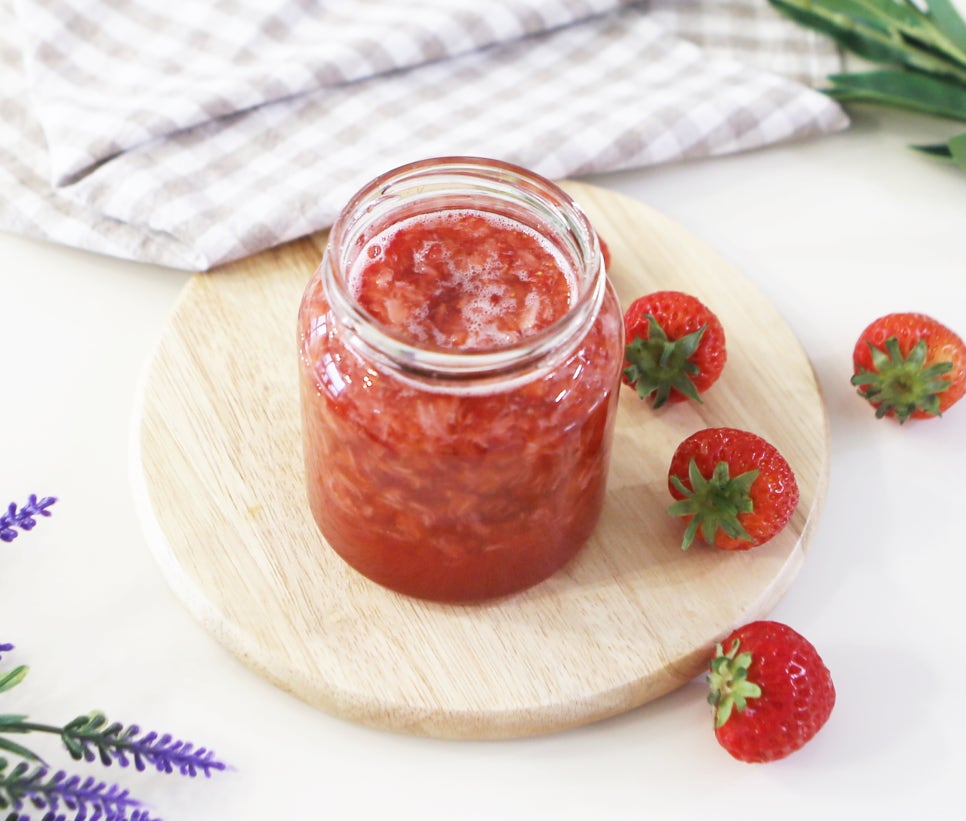 딸기청 & 카페 딸기라떼 만들기