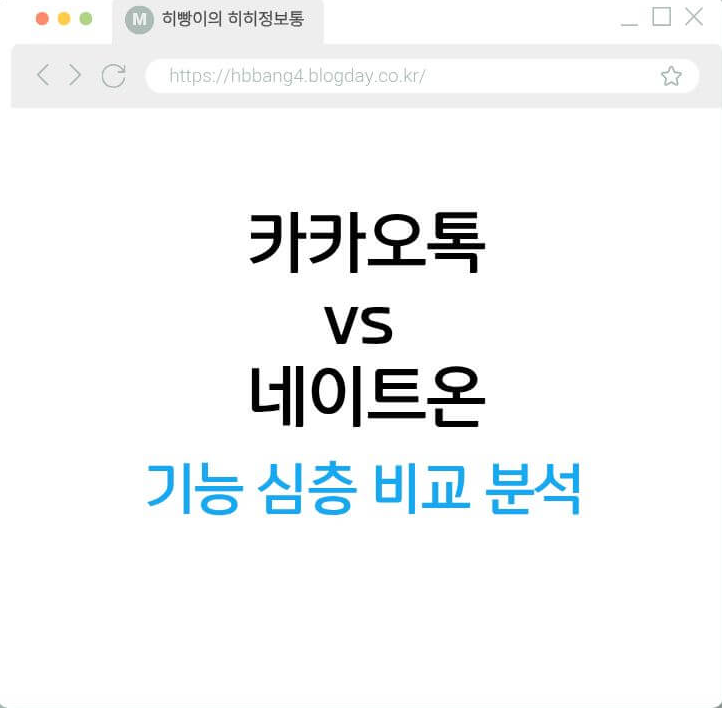 카카오톡 vs 네이트온 기능 심층 비교 분석