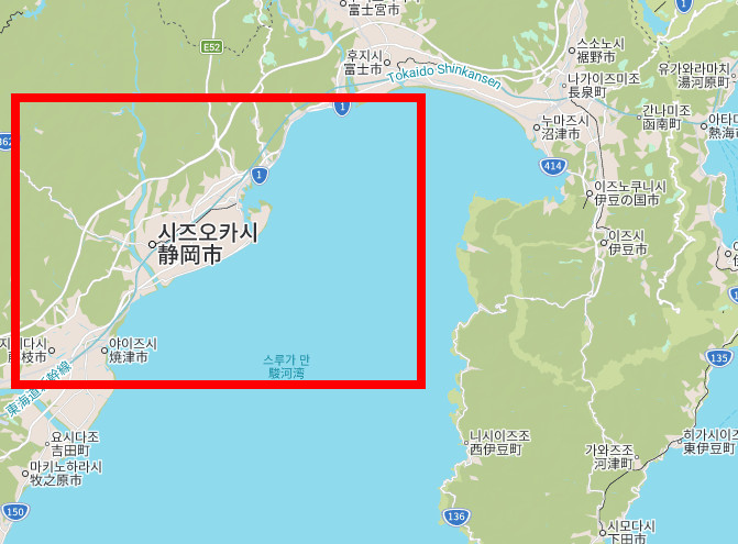 일본지도 한글판 한눈에 보기