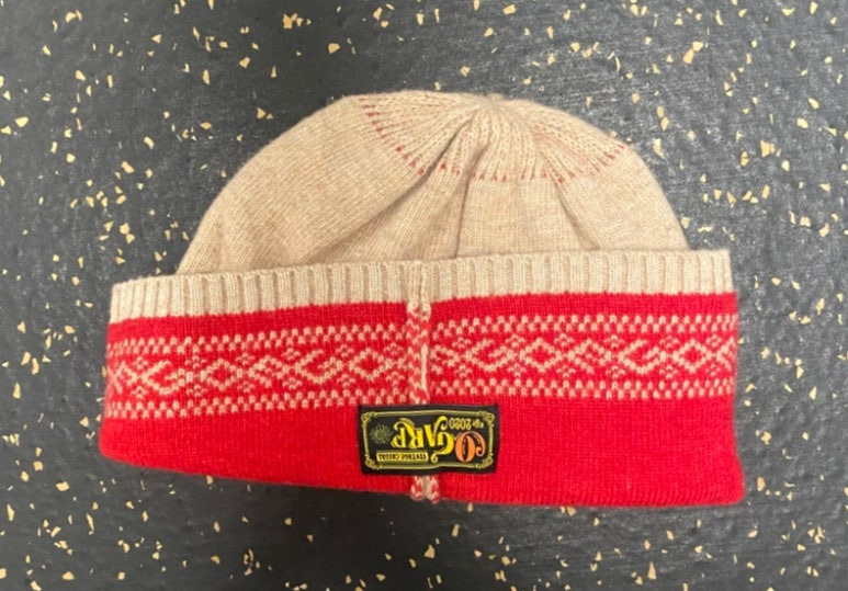 오가프(OGARP) 노르딕패턴 울 비니 니트비니 빈티지비니 베이지 Nordic Jacquard Beanie Beige