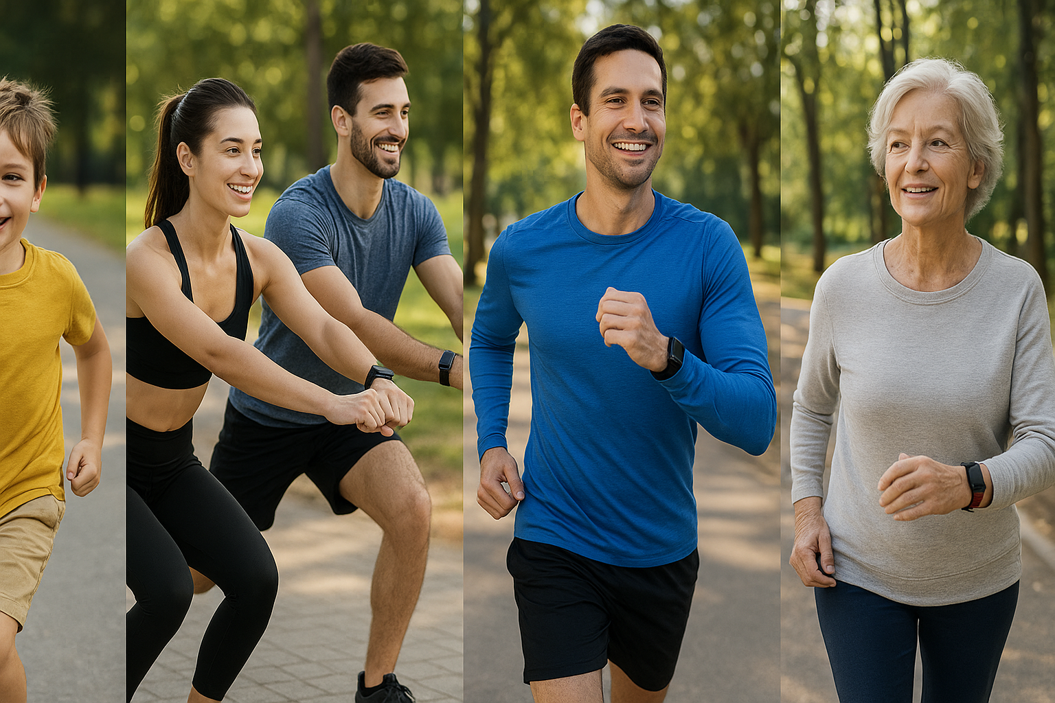 세대별 운동 이미지