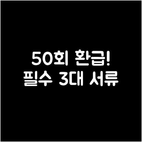 실손보험 도수치료 50회 환급을 위한..